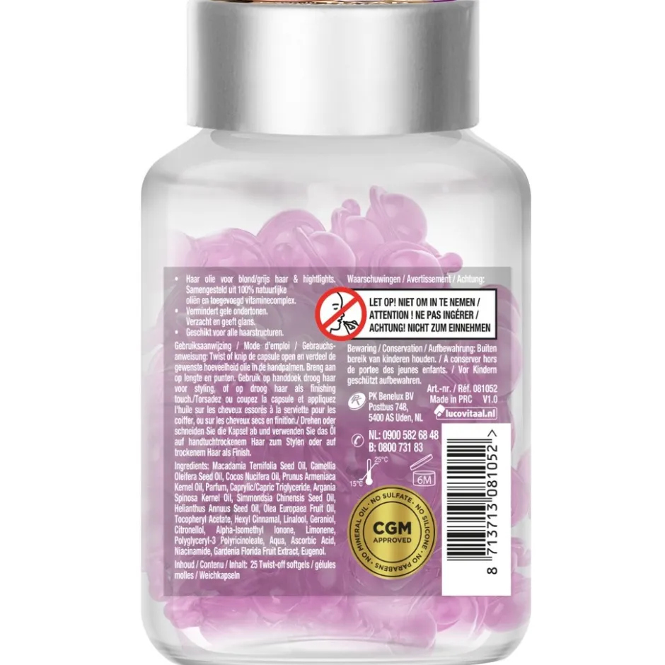 Lucovitaal Leavein Haarserum en Vitamine Blond/Grijs haar & Highlights< Haarserum