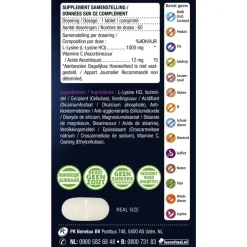 Lucovitaal L-Lysine Tabletten< Overige Supplementen