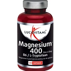 Lucovitaal Magnesium 400 met Vitamine B6 & L-Tryptofaan Capsules< Mineralen