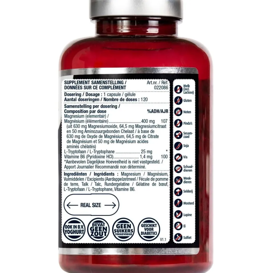 Lucovitaal Magnesium 400 met Vitamine B6 & L-Tryptofaan Capsules< Mineralen