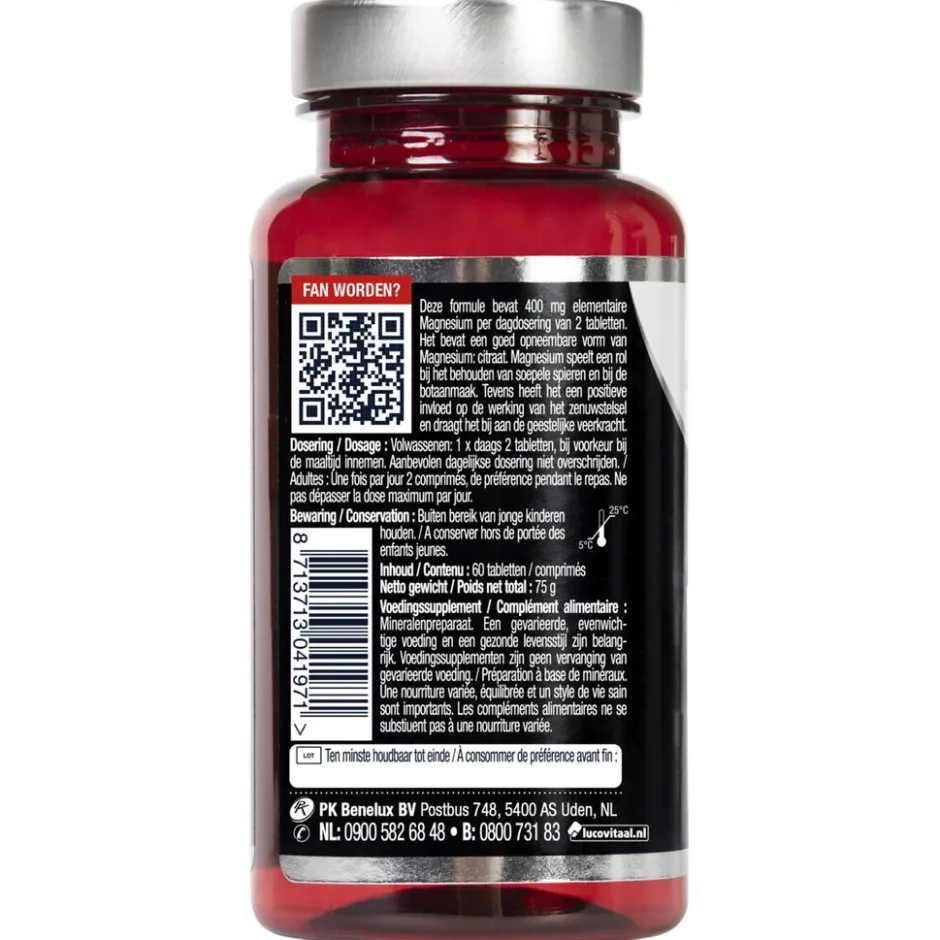 Magnesium Citraat 400mg Tabletten|Lucovitaal