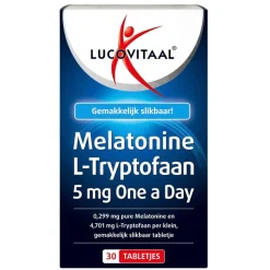 Lucovitaal Melatonine L-Tryptofaan 5mg Tabletten< Melatonine