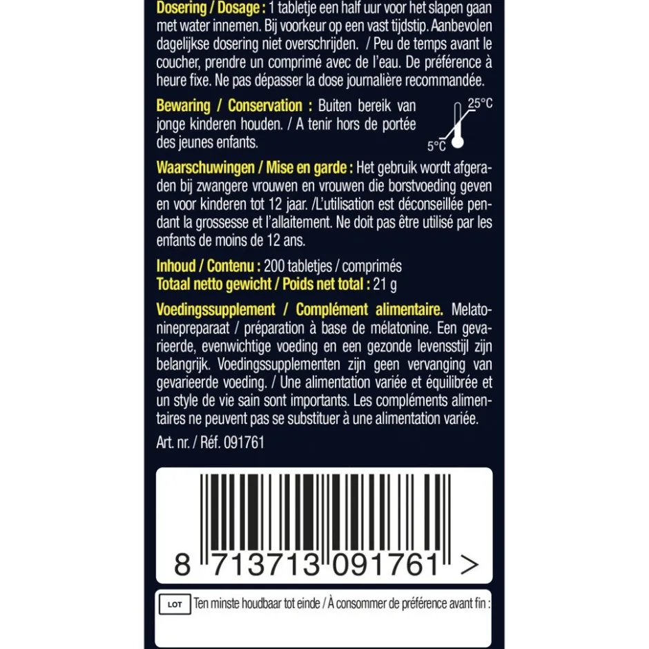Lucovitaal Melatonine 299Mcg Time Released Tabletten< Melatonine