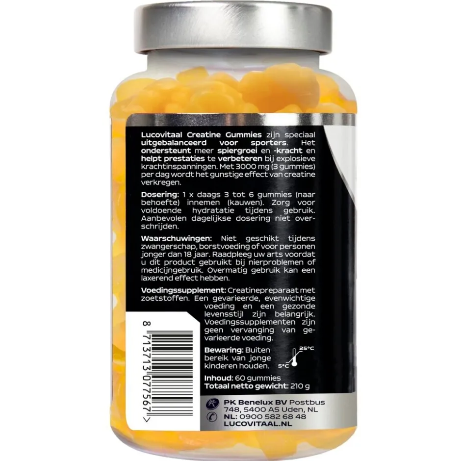 3000mg Creatine Monohydraat Gummies|Lucovitaal New