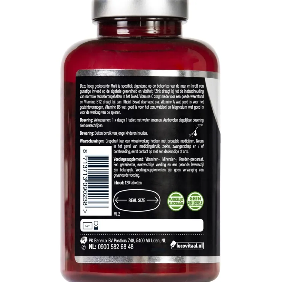 Lucovitaal Multi+ Compleet Man Tabletten< Weerstand En Energie|Vitamines