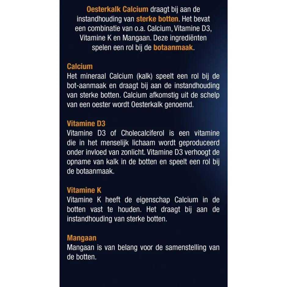 Lucovitaal Oesterkalk Calcium Vitamine D3 & K Tabletten< Mineralen|Botten En Spieren