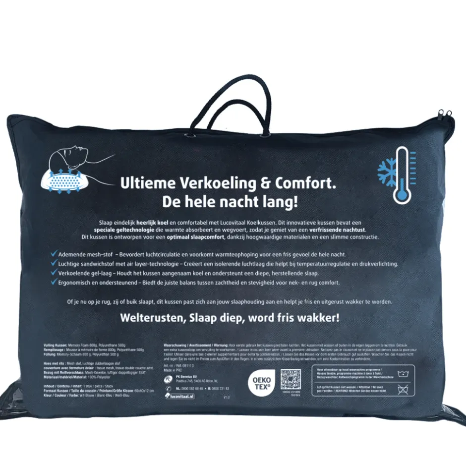 Lucovitaal Orthopedisch Koel kussen< Revalidatiehulpmiddelen