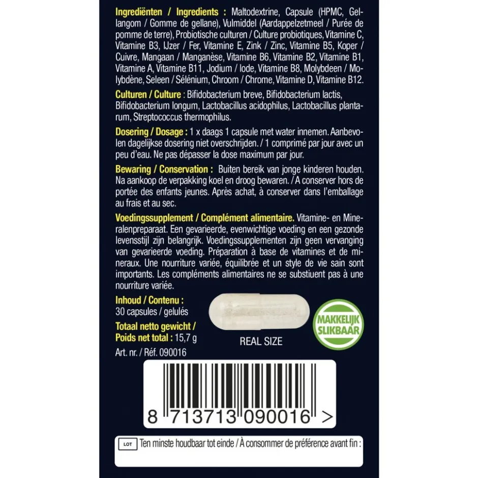 Probiotica Vitaminen & Mineralen Complex Capsules|Lucovitaal Hot