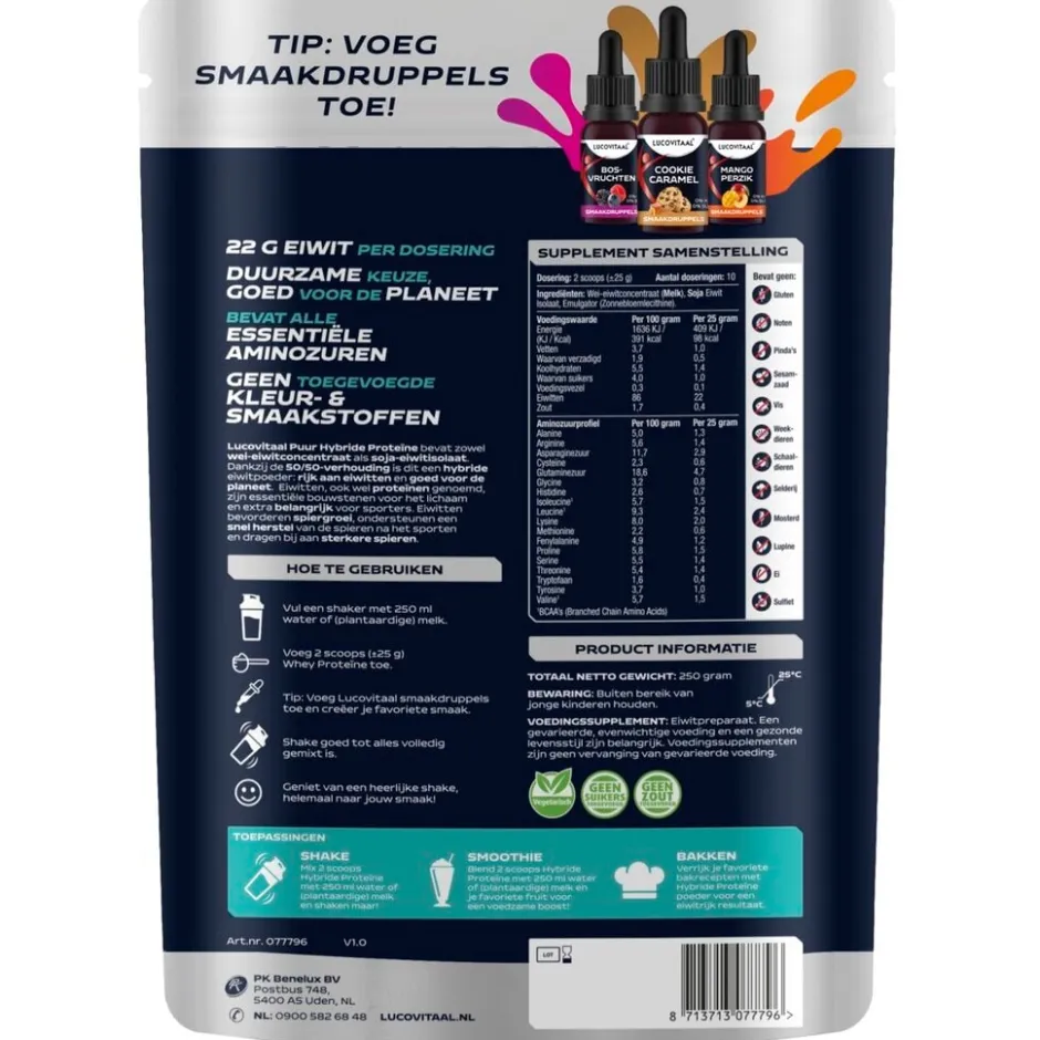 Puur Hybride Proteïnepoeder|Lucovitaal Discount