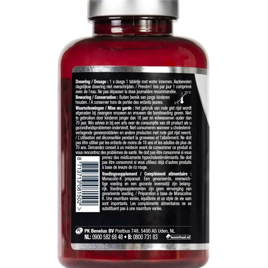 Lucovitaal Rode Gist Rijst Tabletten< Rode Gist Rijst
