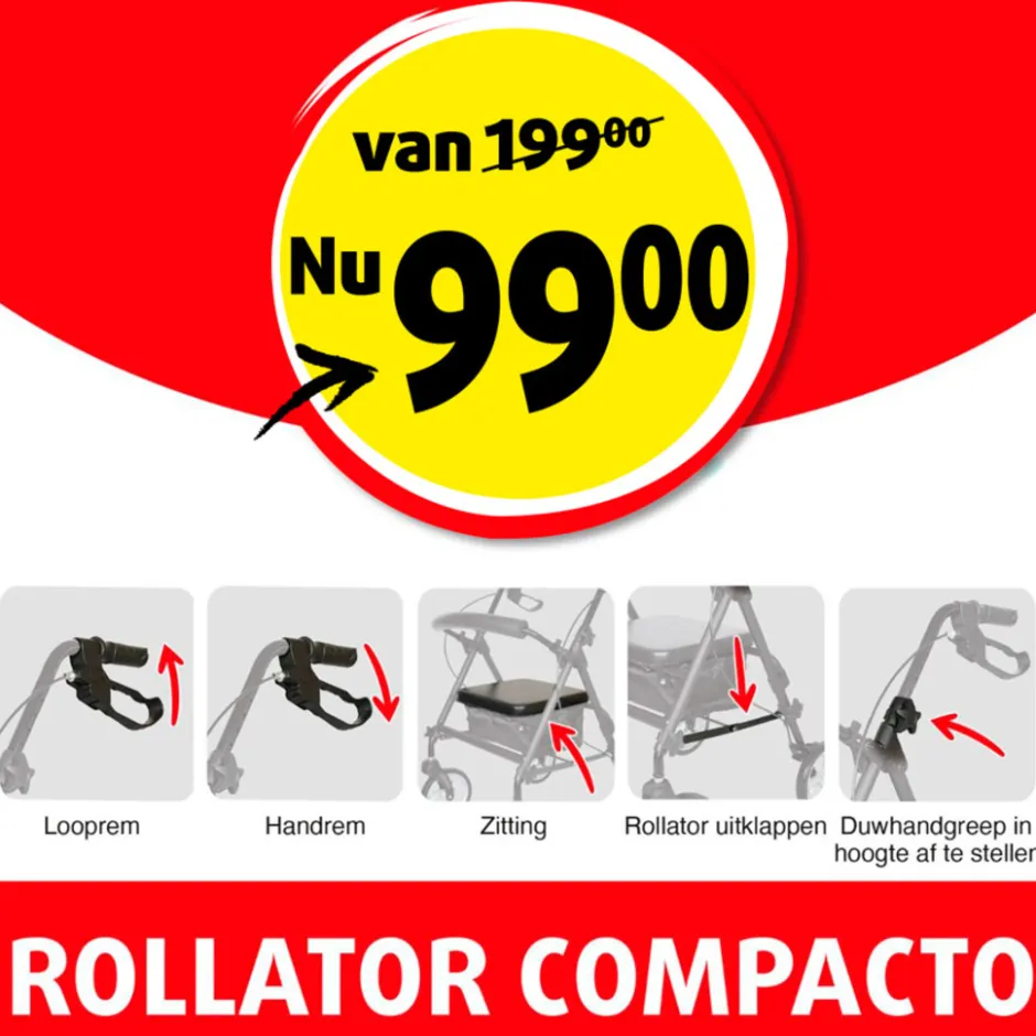 Rollator Compacto|Lucovitaal Clearance