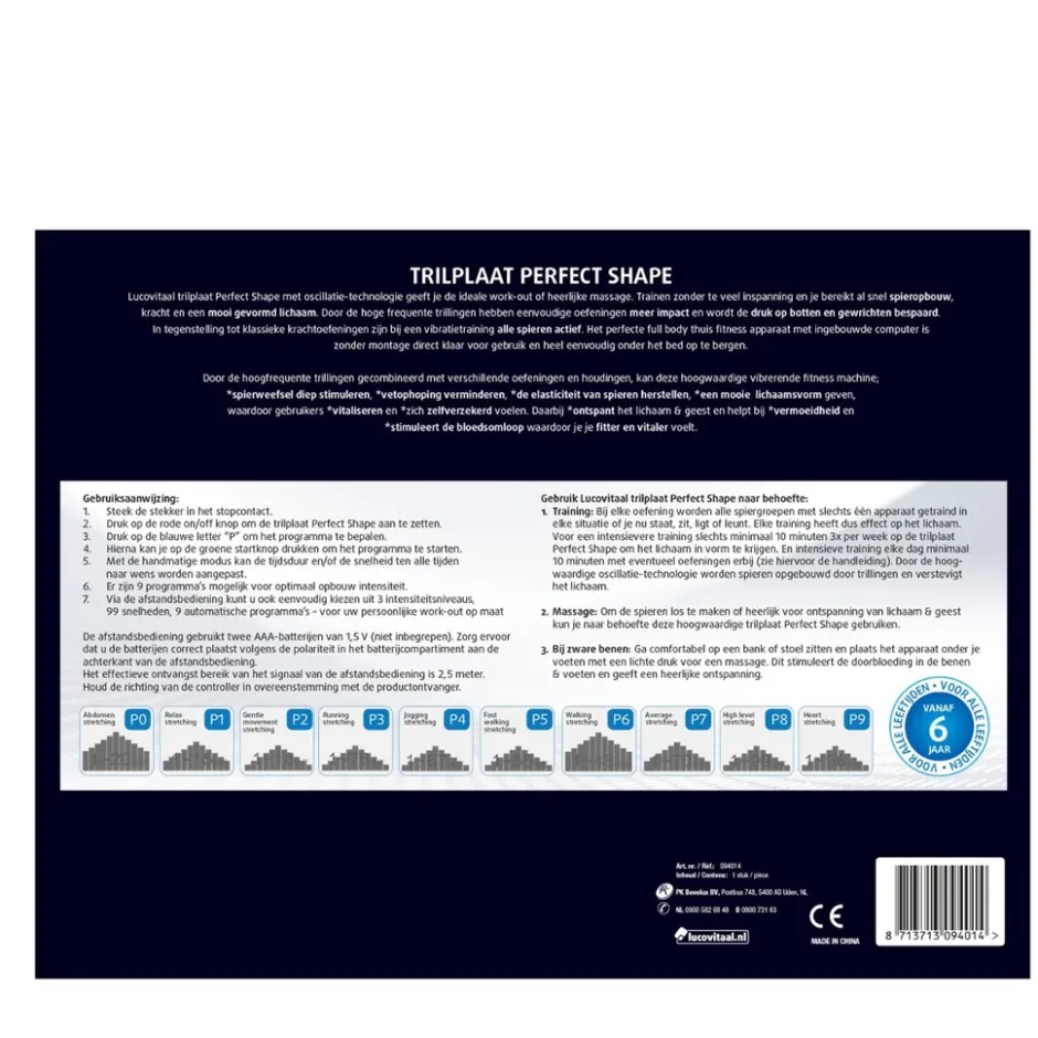 Lucovitaal Trilplaat Perfect Shape< Fitnessmaterialen