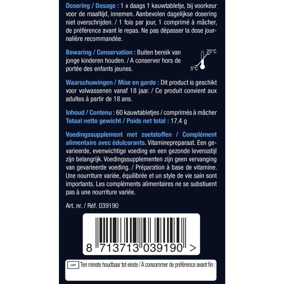 Vitamine B12 1000mcg Kauwtabletjes|Lucovitaal New