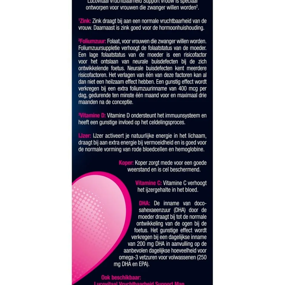 Lucovitaal Vruchtbaarheid Support Vrouw Capsules< Zwangerschapssupplementen