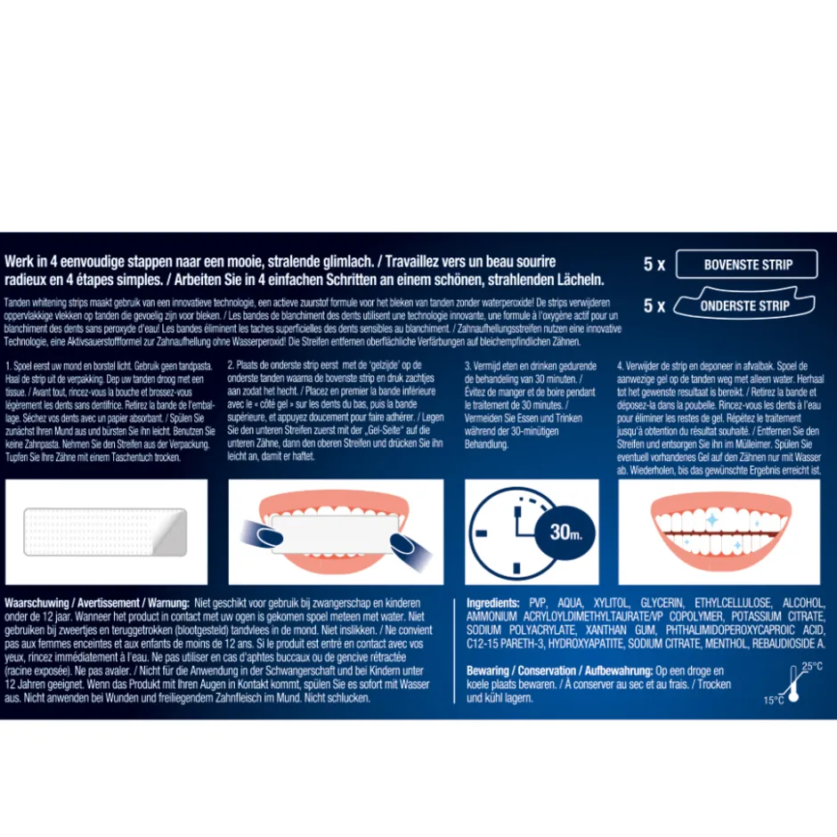 Lucovitaal Whitening Tandenstrips set strips< Whitening Producten