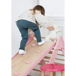 Luna Toys Houten Klimrek met Glijbaan< Speeltoestellen|Houten Klimrekken