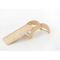Luna Toys Naturel ECO Houten Klimrek met Glijbaan< Speeltoestellen|Verrassend Speelgoedvoordeel