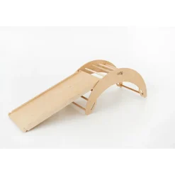 Naturel Houten Klimrek met Glijbaan|Luna Toys Best