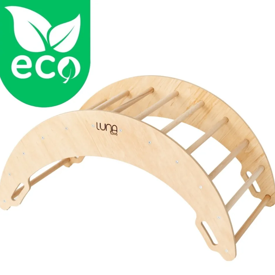 Luna Toys Naturel Houten Klimboog< Houten Klimrekken