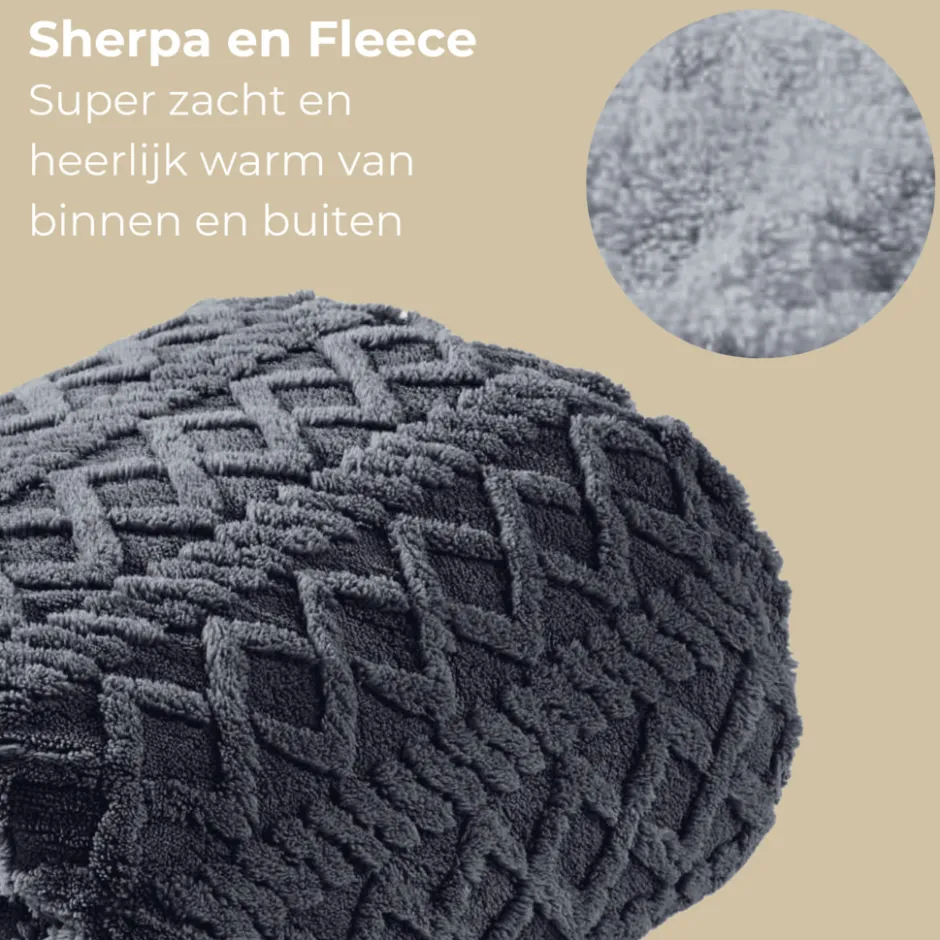 Elektrische Bovendeken Warmte deken met Fleece/Sherpa Plaid|Luvego Hot