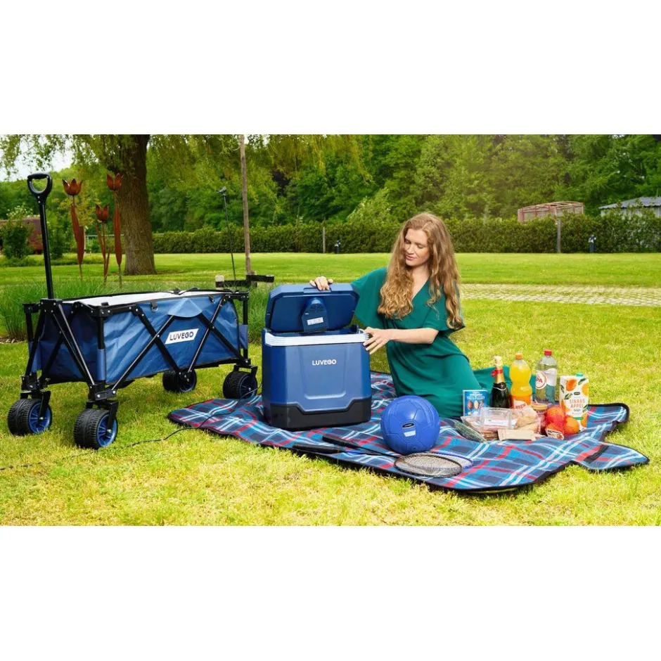 Luvego Elektrische Koelbox 32L Donkerblauw< Buiten En Vrije Tijd