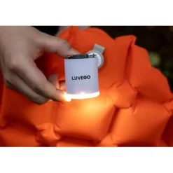 Luvego luchtbed pomp MINI PUMP - Oplaadbare luchtbedpomp - 400LM lantaarn - 3-in-1< Buiten En Vrije Tijd