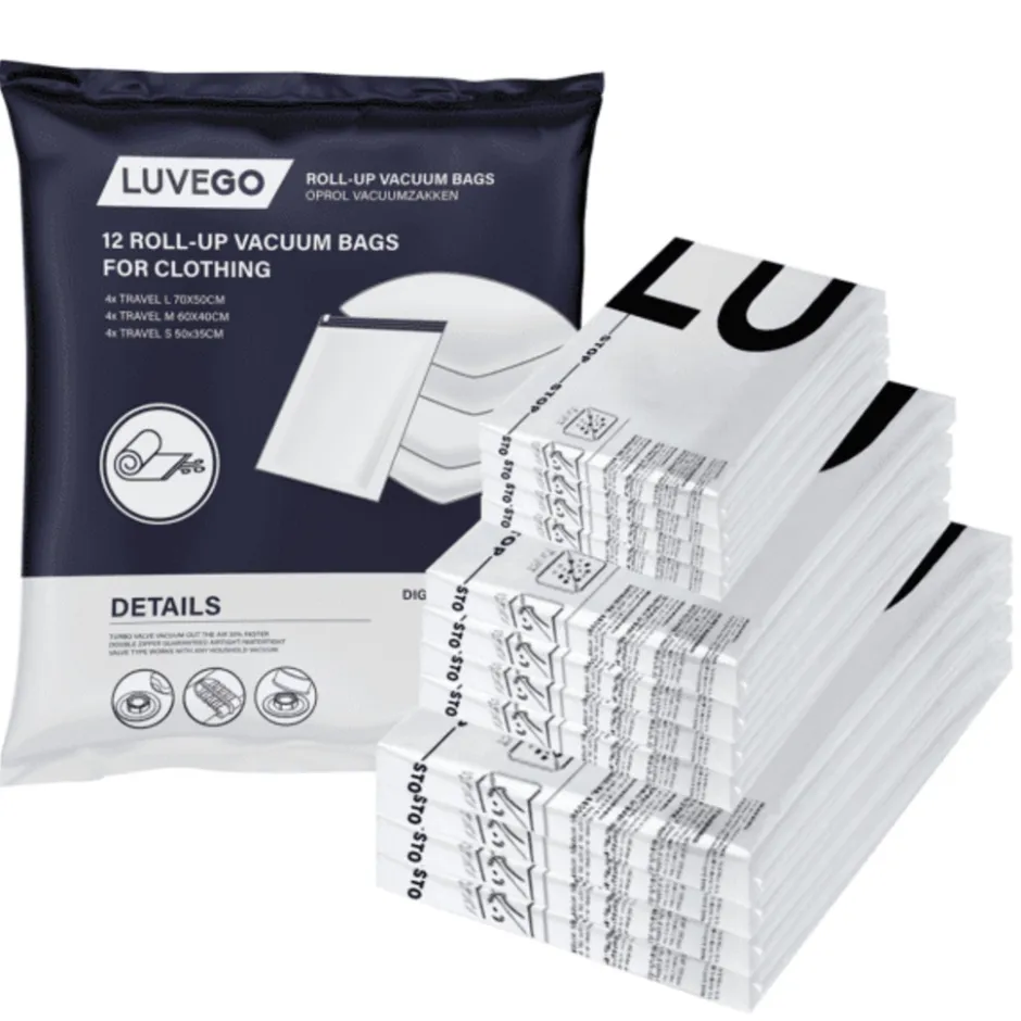 Luvego Vacuüm Oprolzakken 12-Pack< Opbergen