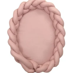 Amy Pure Roze 2-in-1 Babynest en Braided Bedbumper|MamaLoes