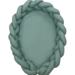 Amy Pure Stonegreen 2-in-1 Babynest en Braided Bedbumper|MamaLoes