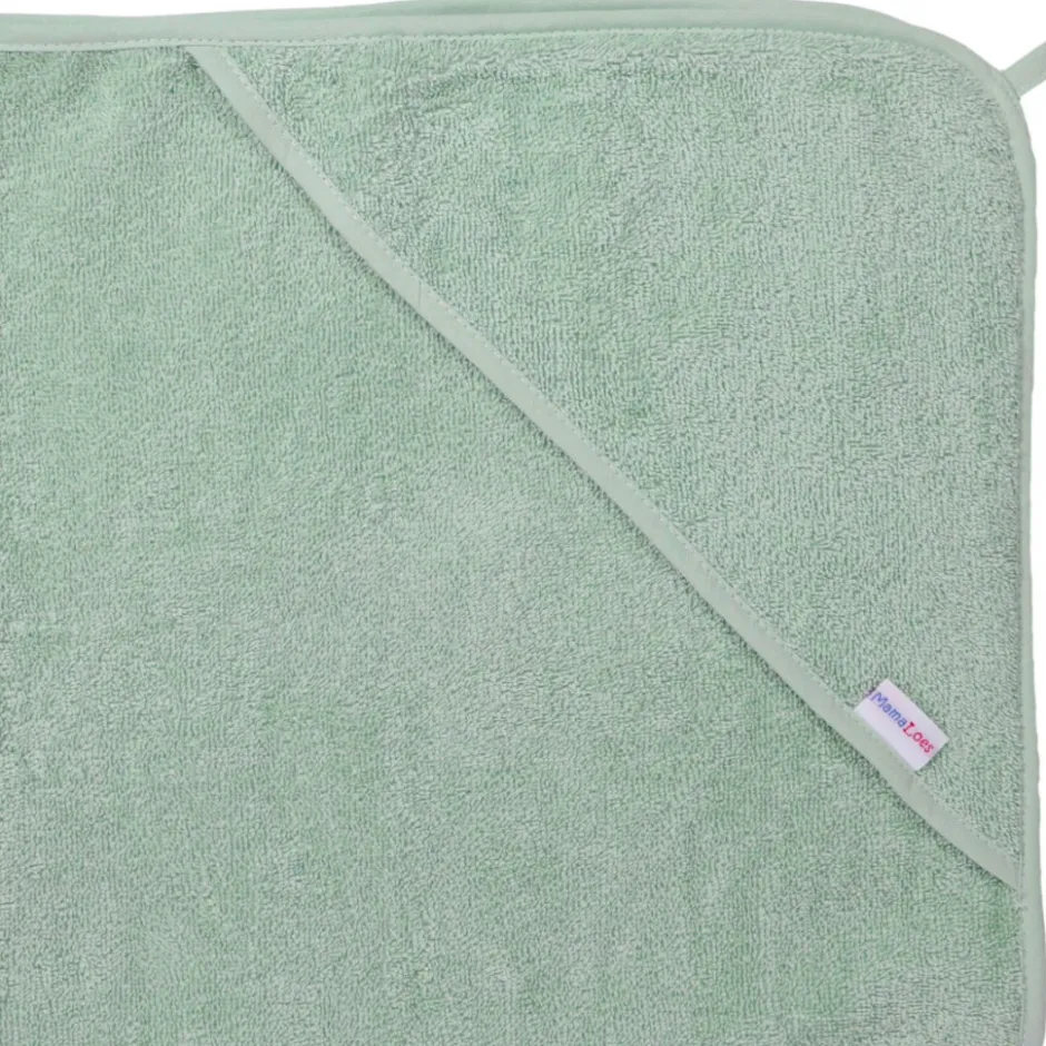 MamaLoes Badstof Stone Green Badcape< Badcapes En Badjassen