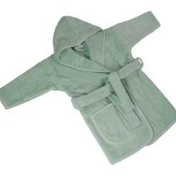 MamaLoes Badstof Stone Green 1-2jr Badjas< Badcapes En Badjassen