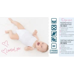 Esmee 40x80x4 cm Kinderwagen- en Wiegmatras|MamaLoes Discount