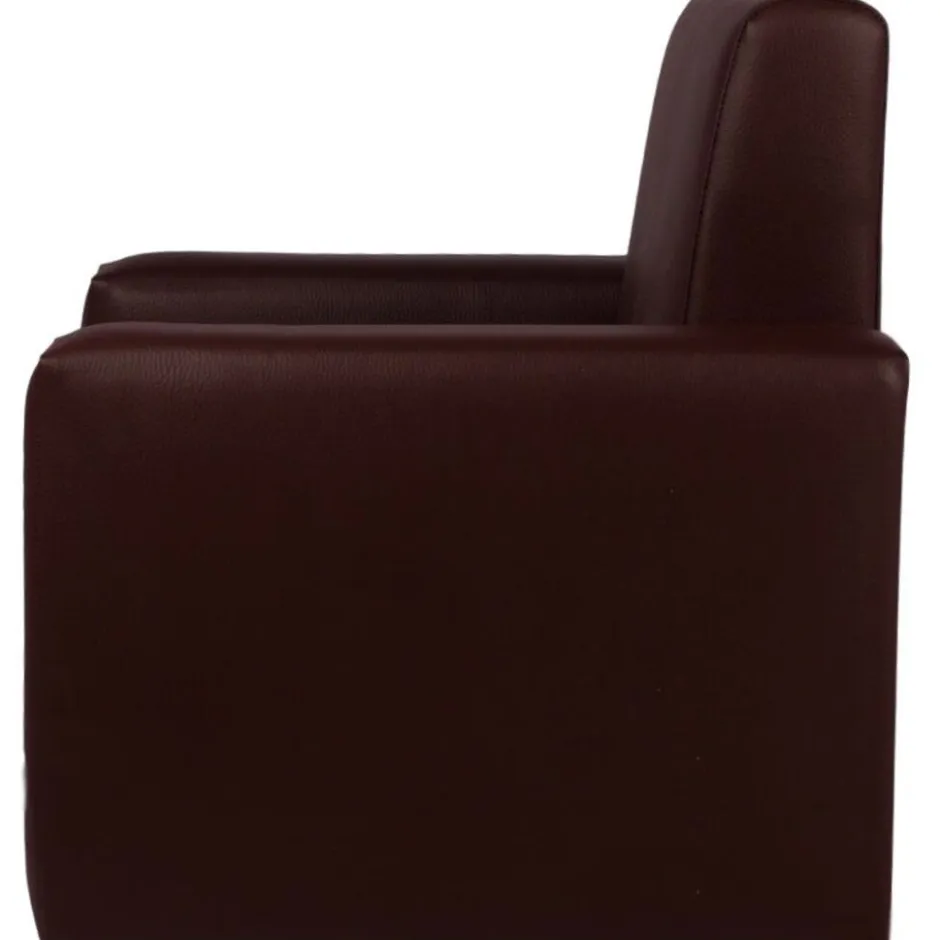 Jamie Zwart Leren Kinderfauteuil|MamaLoes