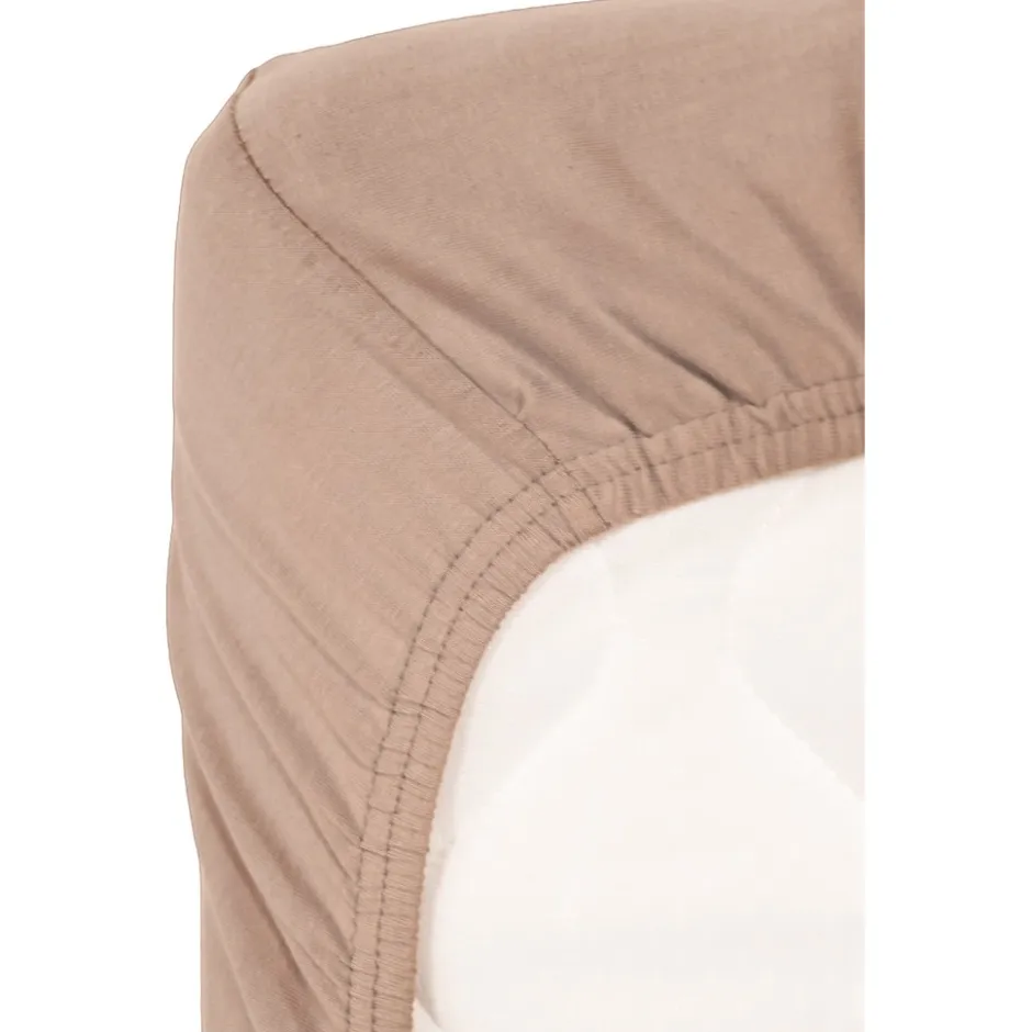 MamaLoes Jersey Nougat 40 x 80 cm Wieg Hoeslaken< Baby Beddengoed