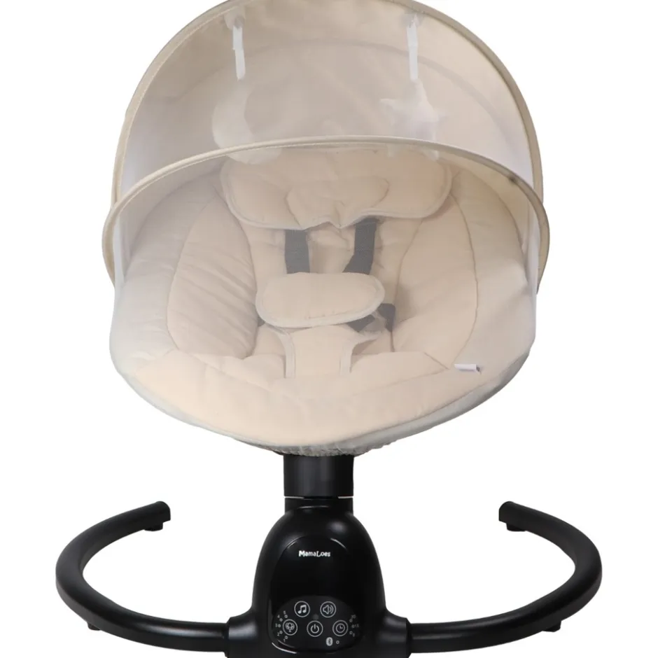 Noud Beige Elektrische Babyschommel|MamaLoes Online
