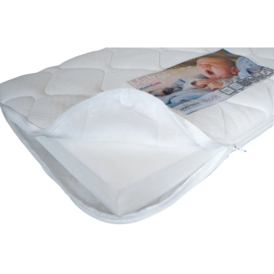 Roos 40x90x7 cm Recht Wiegmatras|MamaLoes Sale