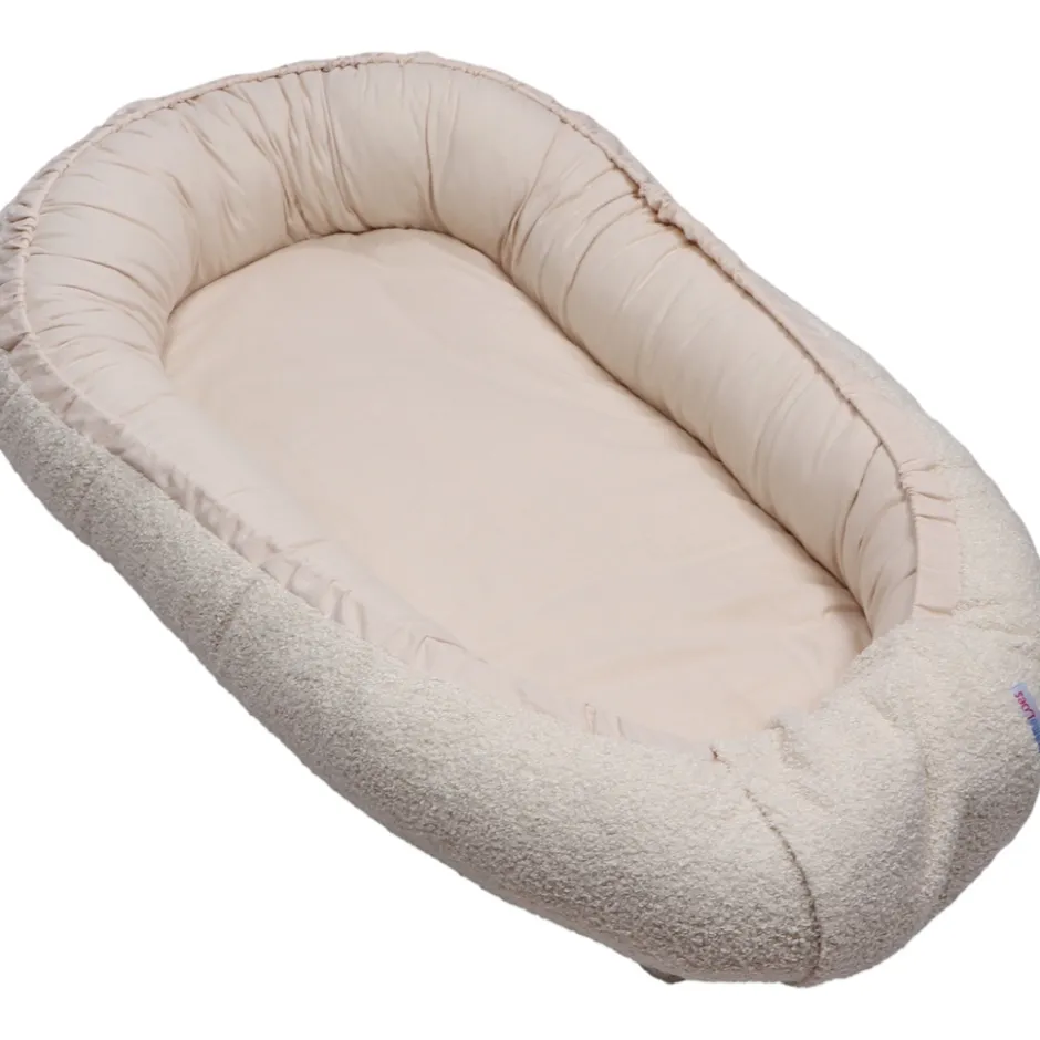 Teddy Boucle Naturel Omkeerbaar Babynest|MamaLoes Hot