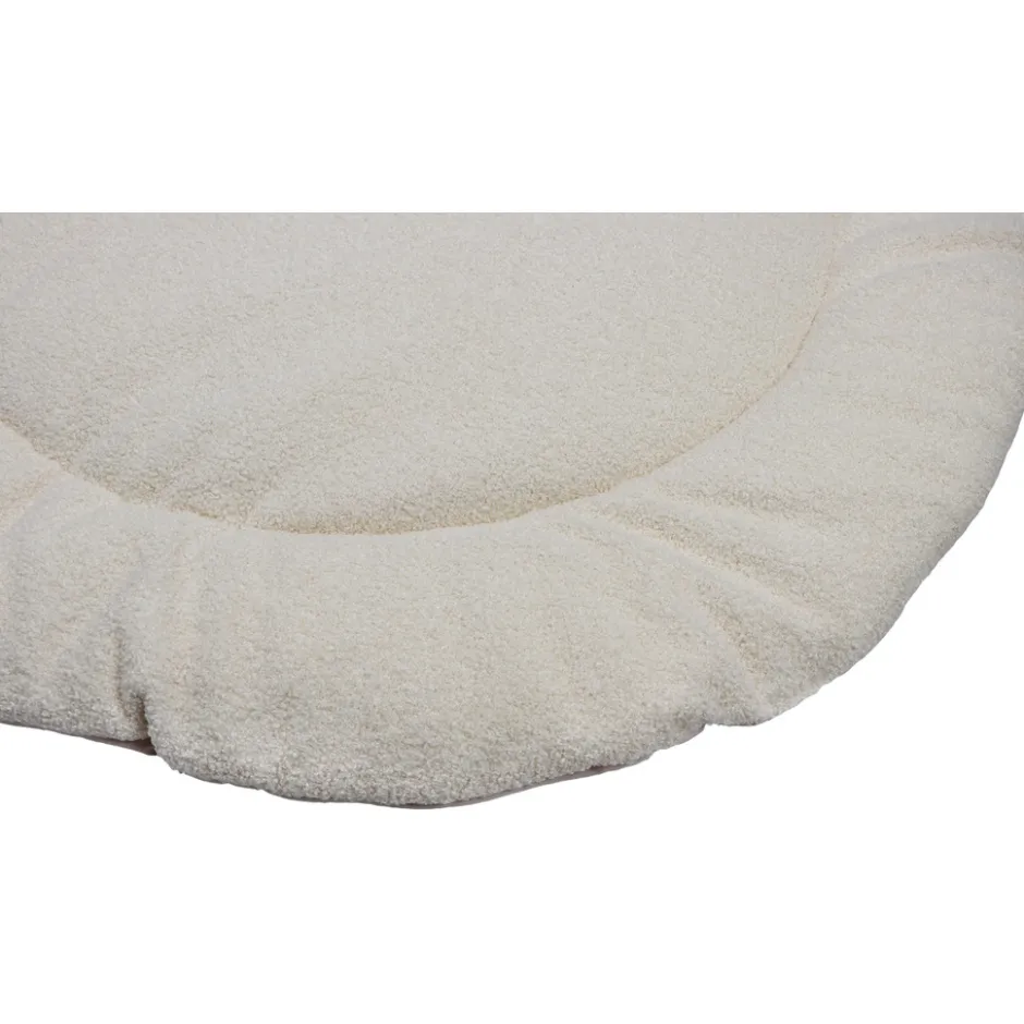 MamaLoes Teddy Boucle Naturel 90 cm Rond Omkeerbaar Boxkleed< Boxkleden