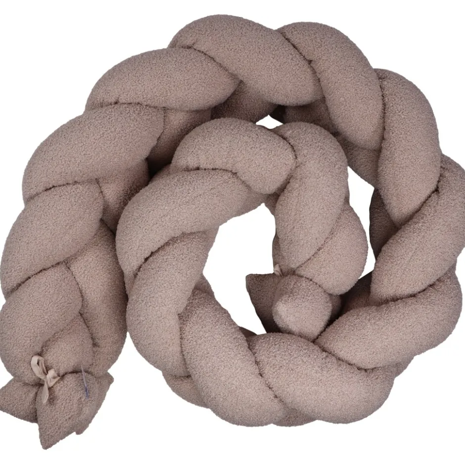 Teddy Boucle Nougat 210 cm Braided Bedbumper|MamaLoes Discount