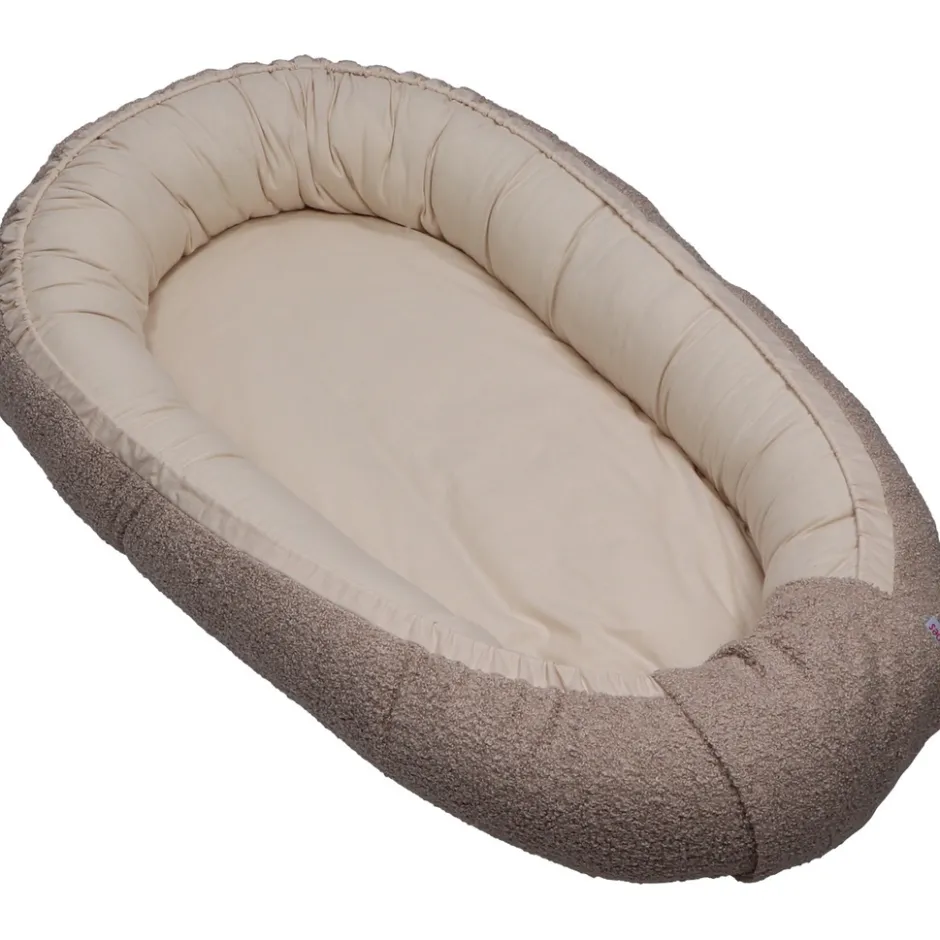 MamaLoes Teddy Boucle Nougat Omkeerbaar Babynest< Babynestjes