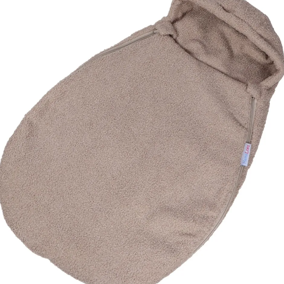 Teddy Boucle Nougat Autostoel Voetenzak|MamaLoes Discount