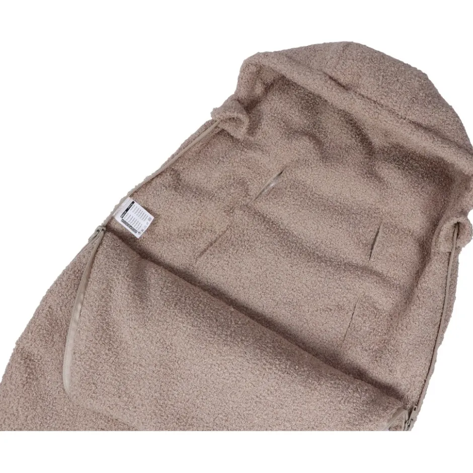 Teddy Boucle Nougat Autostoel Voetenzak|MamaLoes Discount
