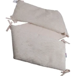 Velours Rib Beige 30 x 180 cm Bedbumper|MamaLoes