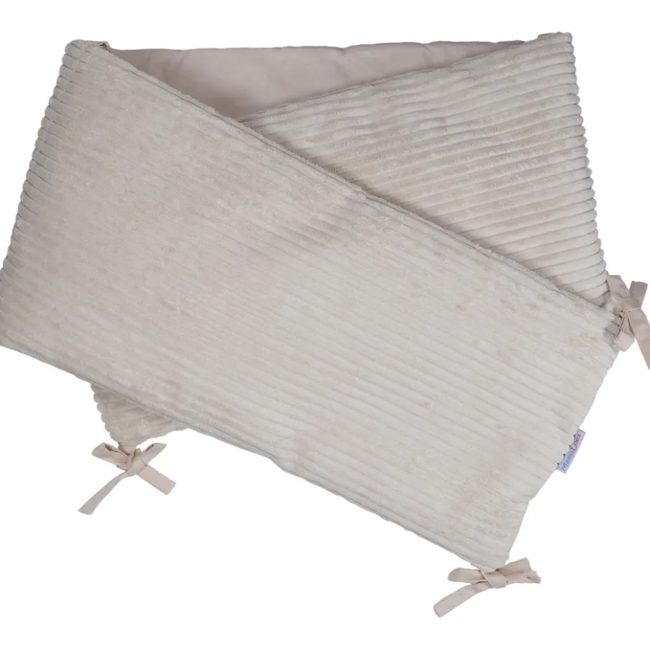 Velours Rib Beige 30 x 180 cm Bedbumper|MamaLoes