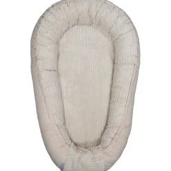 MamaLoes Velours Rib Beige Omkeerbaar Babynest< Babynestjes
