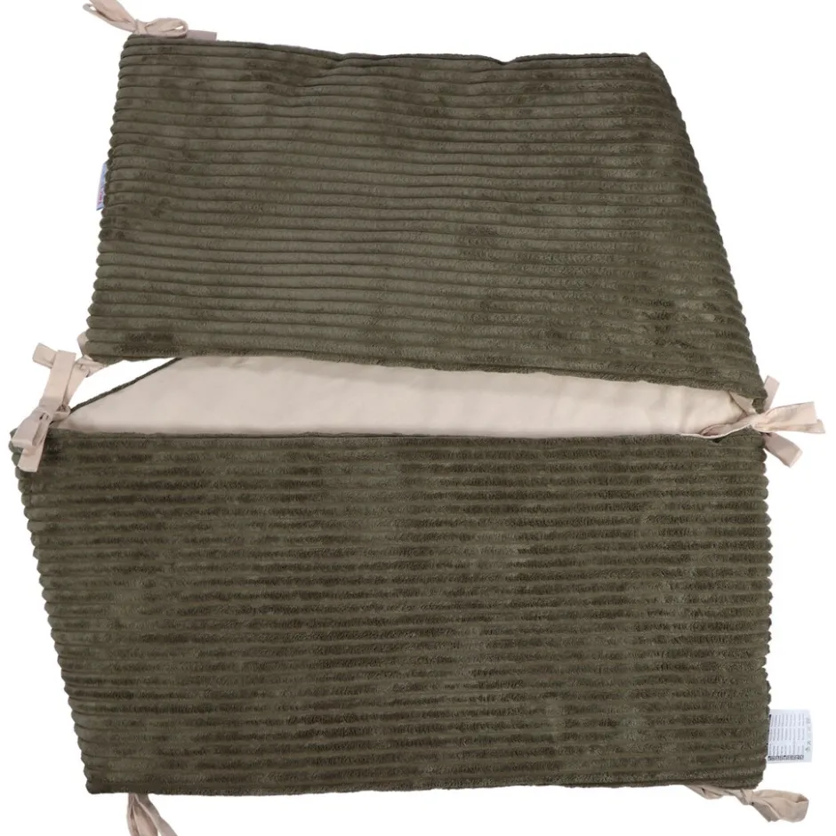 MamaLoes Velours Rib Groen 30 x 180 cm Bedbumper< Bedbumper