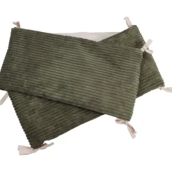 MamaLoes Velours Rib Groen 30 x 180 cm Bedbumper< Bedbumper