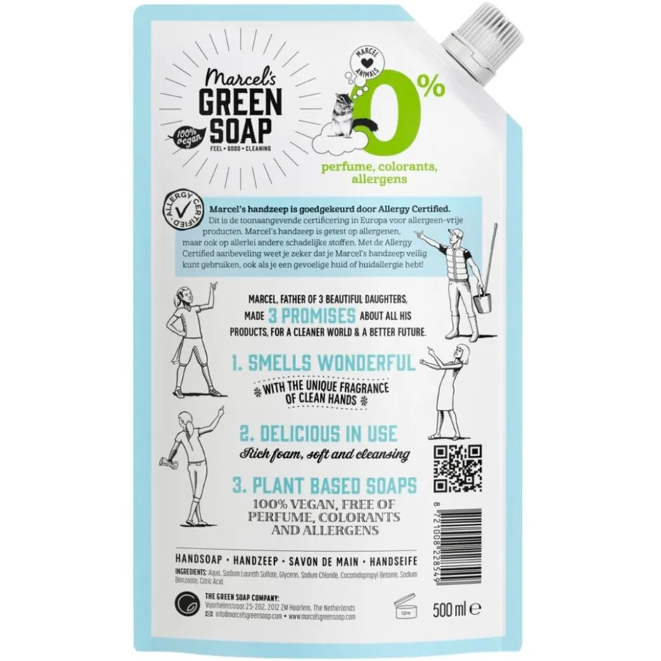 0% Handzeep Navulling|Marcel's Green Soap