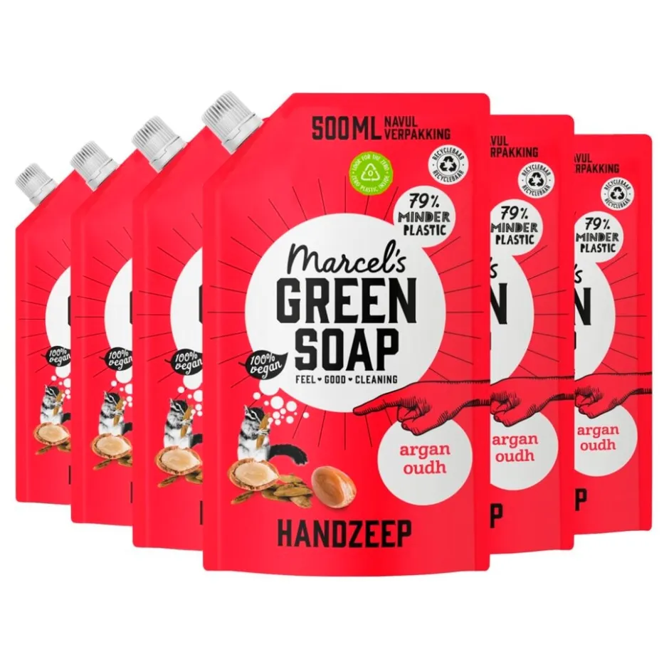 Marcel's Green Soap Argan & Oudh Handzeep Navulling< Handzeep Navulling|Handzeep