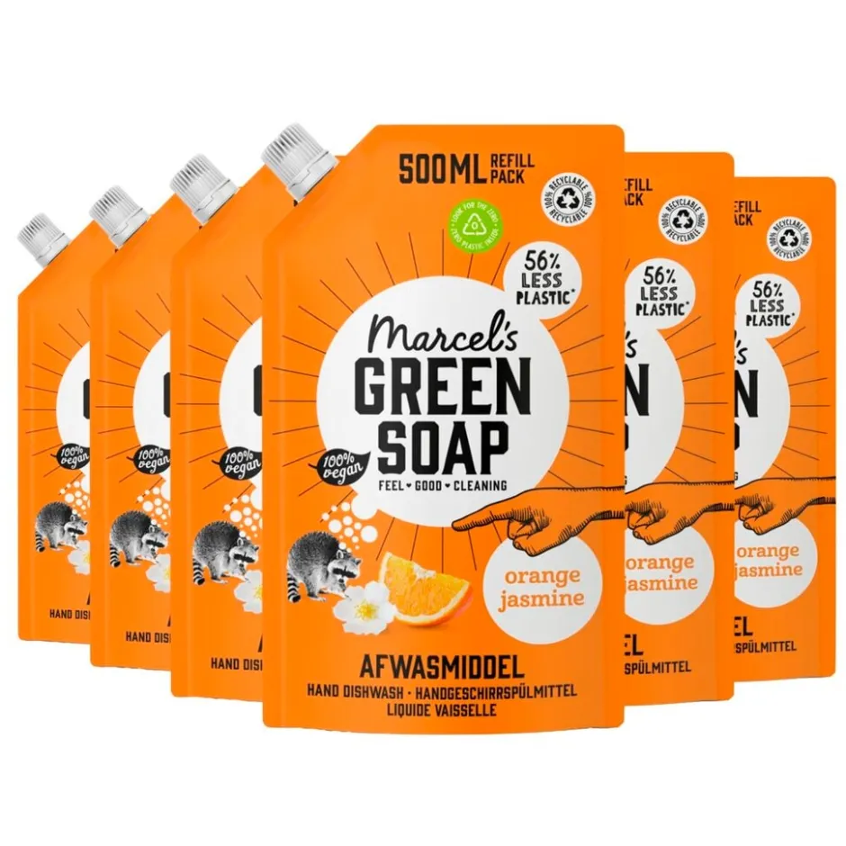 Orange & Jasmine Afwasmiddel Navulling|Marcel's Green Soap New